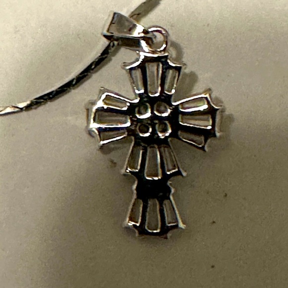 Dillard’s Retail Silver Austrian crystal cross - Picture 2 of 4
